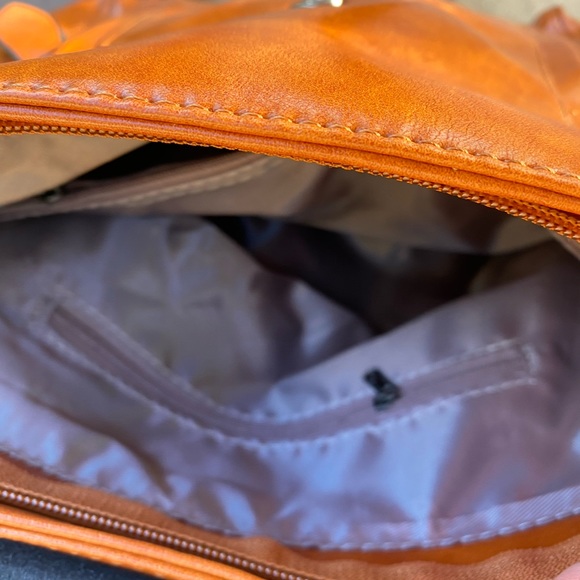 Cognac Brown Backpack Purse - Picture 9 of 10